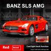 1/32 Scale Diecast Benz SLS AMG Alloy Super Sports Car Model Simulation Sound and Light Toy Holiday Gift for Friends Collect