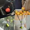 Funny  Bag Accessories Trend Fruits Pendant Necklace For Women Girls Y2K Cute Party Necklace Aesthetic Jewelry