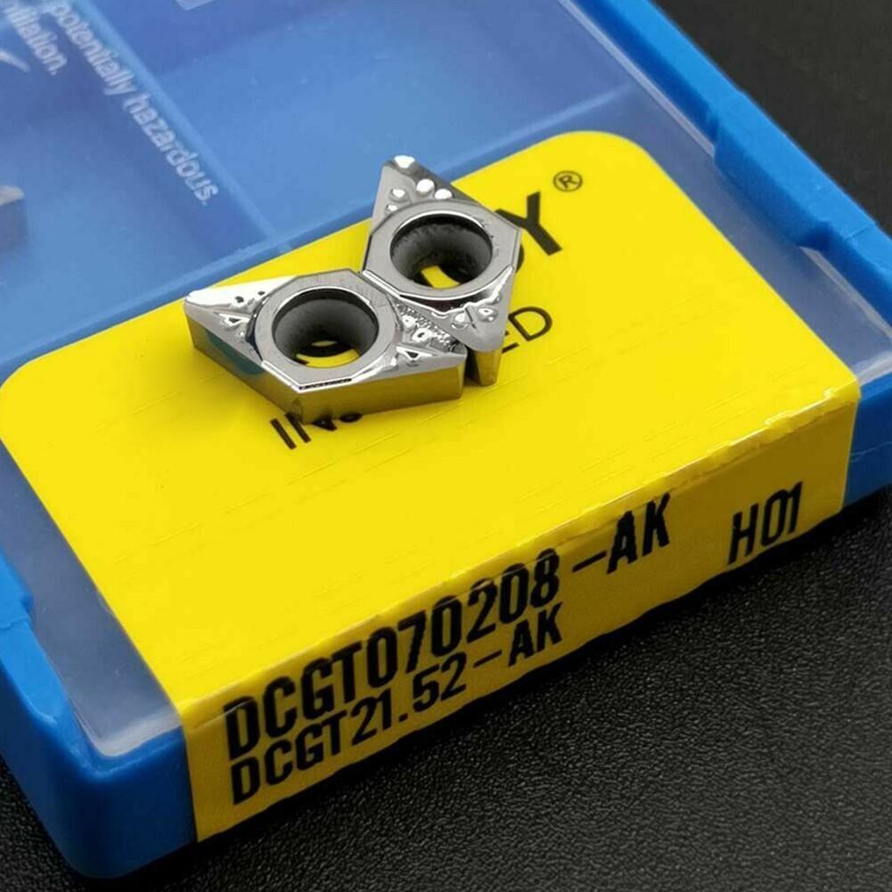 10Pcs Aluminum DCGT070208-AK H01 DCGT21.52 Carbide Inserts Aluminum Inserts