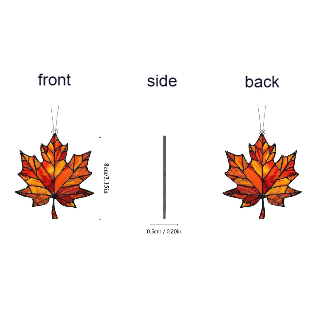 2D Personalized Creative Christmas Leaves Acrylic Flat Pendant Christmas Atmosphere Decoration Pendant