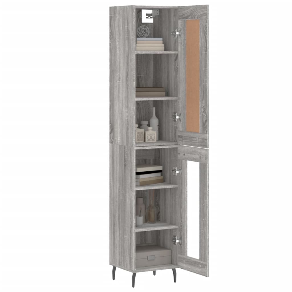 Highboard Gray Sonoma 34.5 x 34 x 180 cm Particleboard