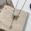 Three-dimensional Butterfly Exquisite Fringed Necklace Female Sweet Cool Niche Creative Collarbone Chain Fashionable High-end Chain Accessories Female