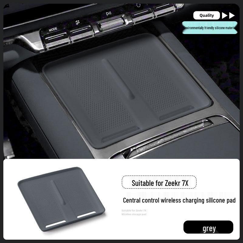 Zeekr 7X Kabelloses Lade-Silikonpad - Anti-Rutsch-Mittelkonsolen-Zubehör für 26 Modelle