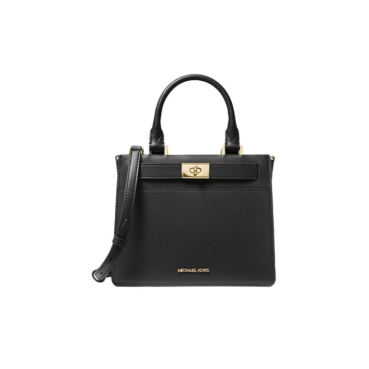 

Michael Kors Tatiana Letter Logo Tote Bag Solid Color Commuter Leather Crossbody Bag Medium Women bags Black 35T0GT0M80-BLACK Basic Set (Bag+Dust Bag)