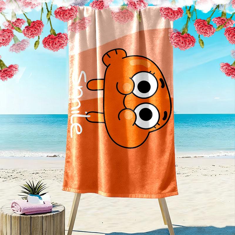 Darwin Gumball Print Beach Towel, Large Soft Quick Dry Towel for Beach Camping Swimming