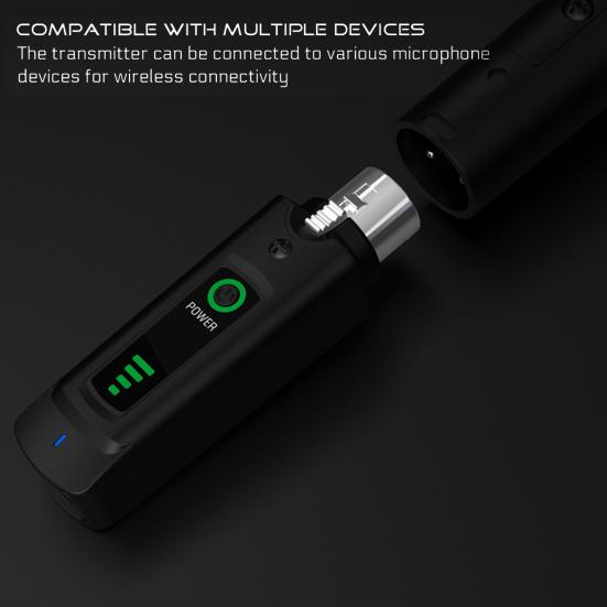 Wireless Lavalier Microphone Strong Anti-Interference Stable Audio Transmission Plug-Play Mini Microphone for Video Recording