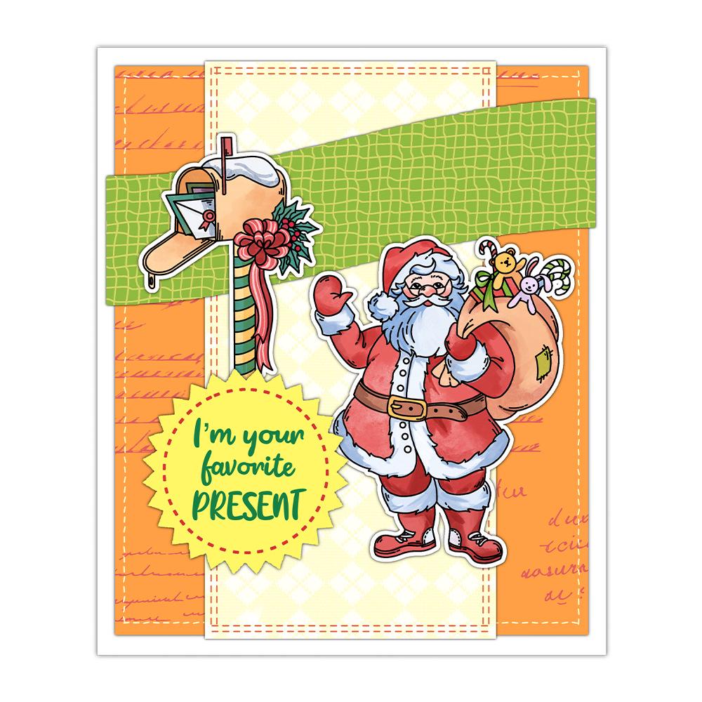 Santa Claus Clear Planner Stamps & Metal Dies for Handmade Cards