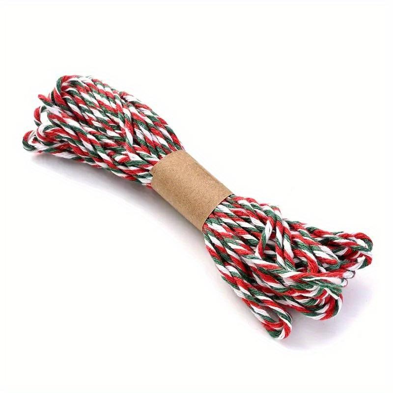 

2 Rolls 2mm Tricolor Cotton Rope 10m Cotton Thread Handmade DIY Weaving Decorative Packaging Zongzi Colored Cotton Rope 2pcs