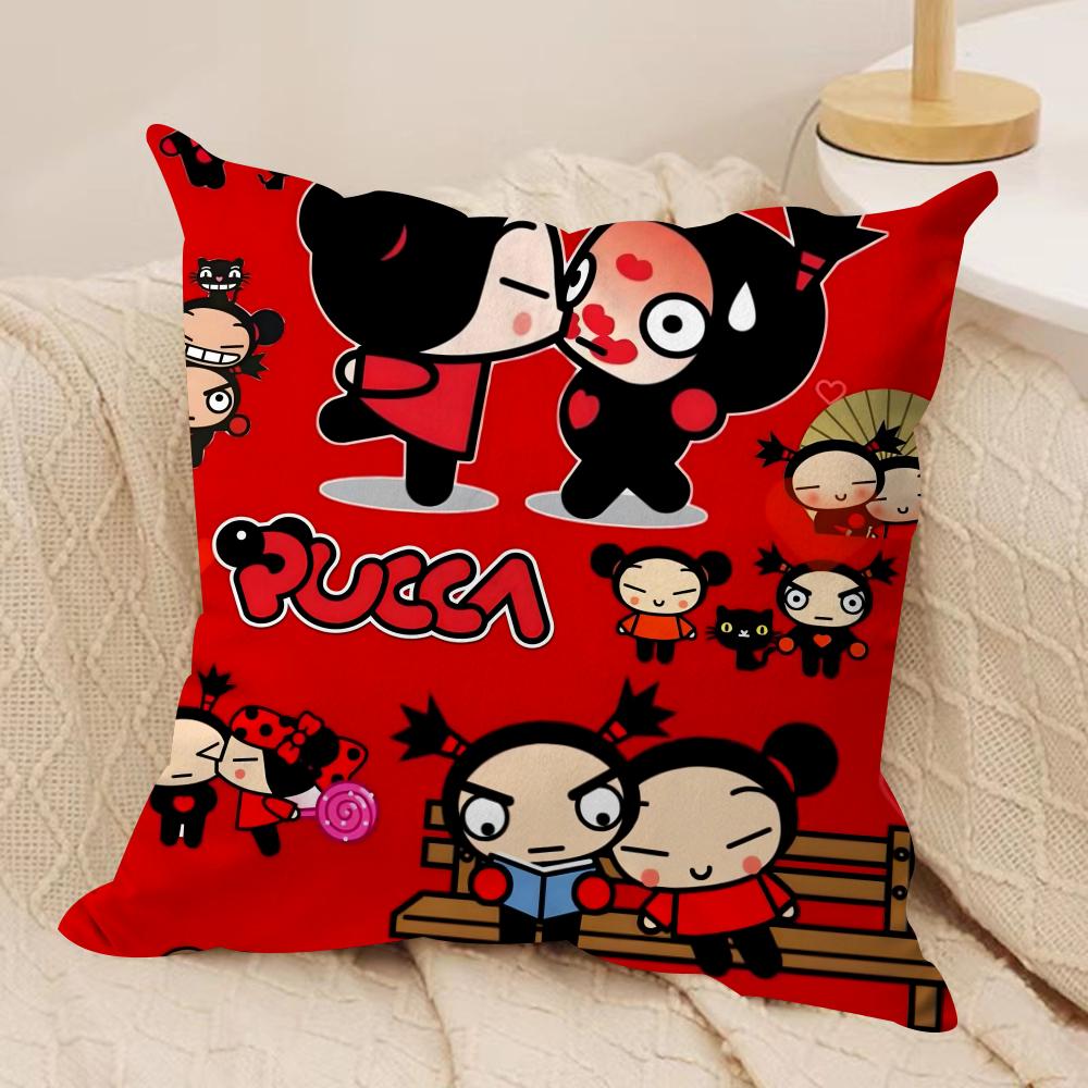 European PPuccas Cushion Cover Soft Plush Throw Pillow Cover DoubleSided Decorative Cushion Case Sofa Bedroom Home Decor