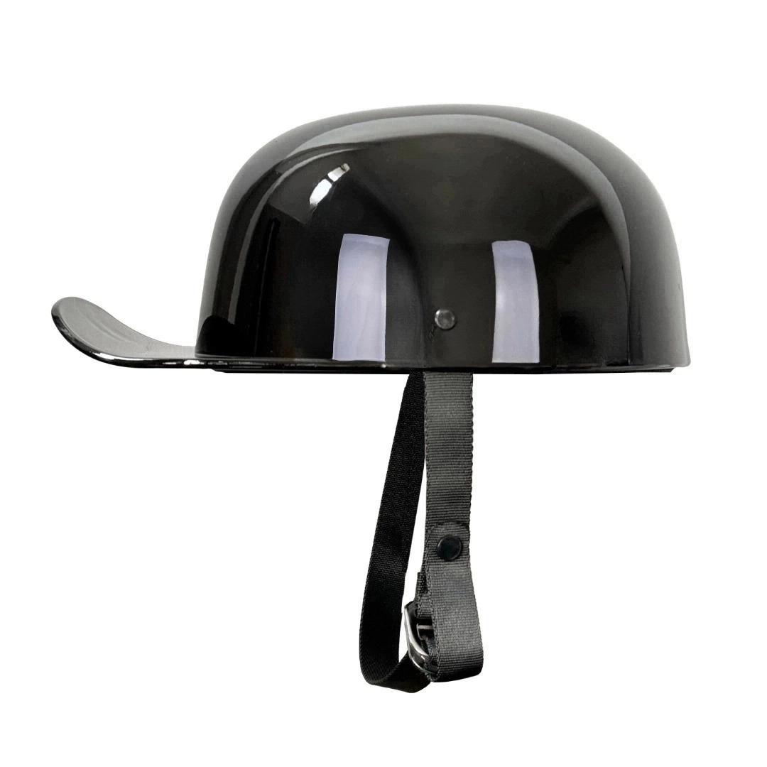 ABS Motorcycle Half Helmet with Peak - Quick-Release & Impact-Resistant