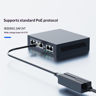 POE Splitter Adapter Converting 48V POE To DC12V Power Supporting Gigabit Ethernet and Multiple Device Compatibility