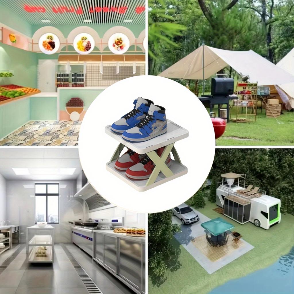 High Quality1pc Space-Saving Multi-Tier Shoe Rack Organizer, Plastic Shoe Storage Shelf, Narrow Doorway Shoe Cabinet for Home, Dormitory Use