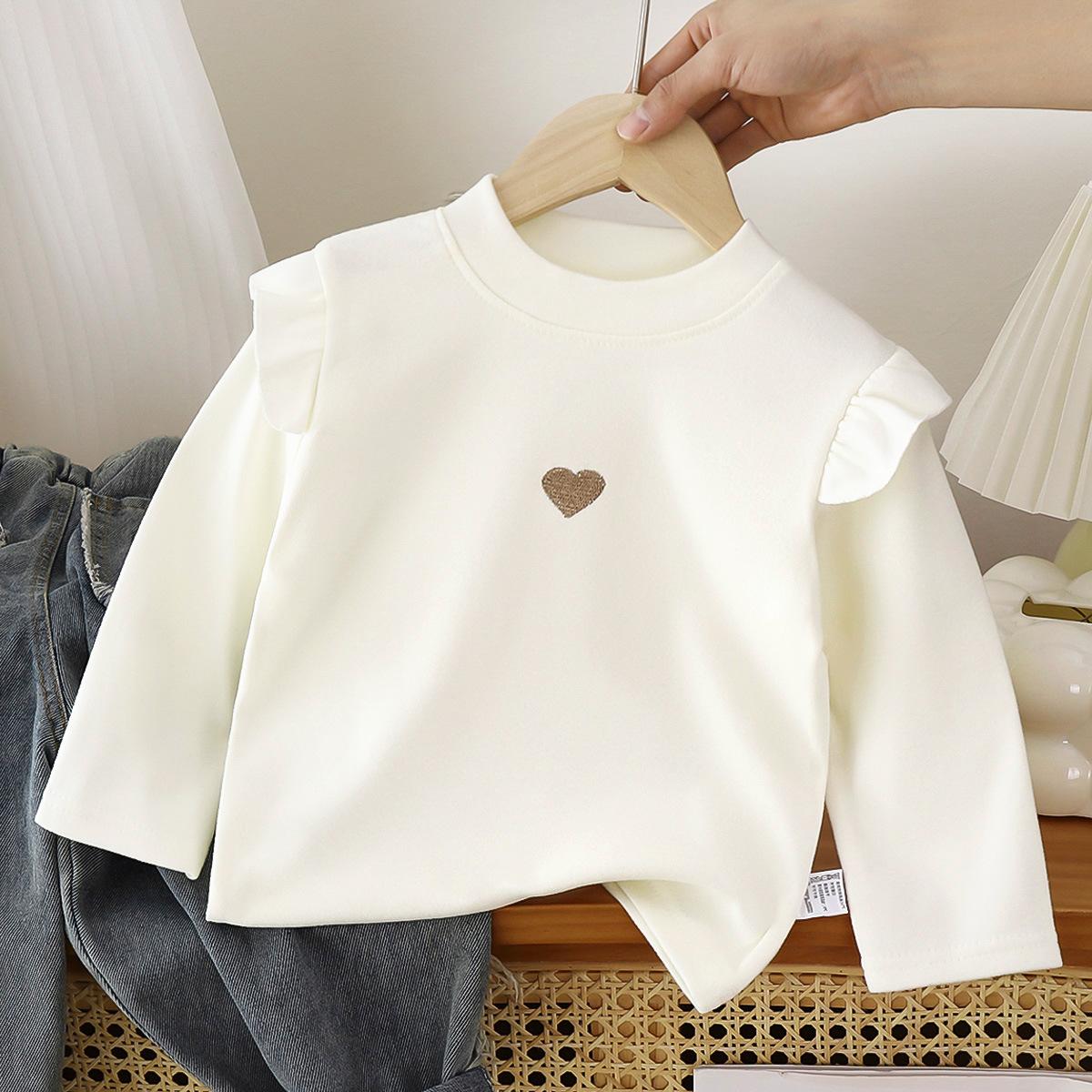 

Children s Bottom Shirt Autumn/Winter Baby Warm T-shirt Girls Top Bottom Shirt Lace Bottom Shirt Children s Wear 80cm білий