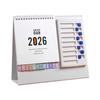 Coil Binding 2026 Desk Calendar Month Date Display Standing Flip Calendar  Home Decoration