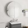 Day and Night - Day and Night Bathroom Cabinet with Round Mirror and White LED 54x54x17.5 Cm