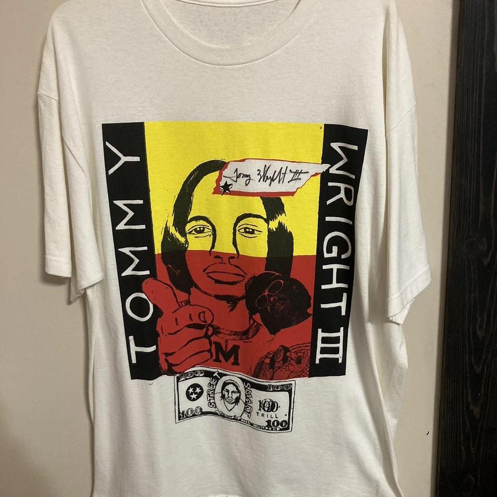 Коллекция TOMMY WRIGHT III Белая футболка из плотного хлопка Все размеры TT291 Унисекс футболка XXXXL