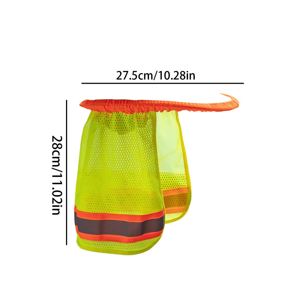 2X UV Curtain Reflective Neck Protector Sunscreen Construction Site Construction Engineering Labour Safety Helmet Sunshade Cover