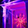 70LED Halloween Spider Web Lights Holiday Ambient Light with 8-Mode Remote Controlled for Horror Theme Party Garden Outdor Decor