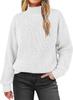 2026 Autumn/Winter Women's High Neck Solid Color Knit Sweater