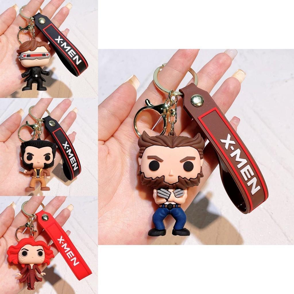 Adorable Deadpool Wolverine Keychain Cute Cartoon Key Fob For Bags And Cars
