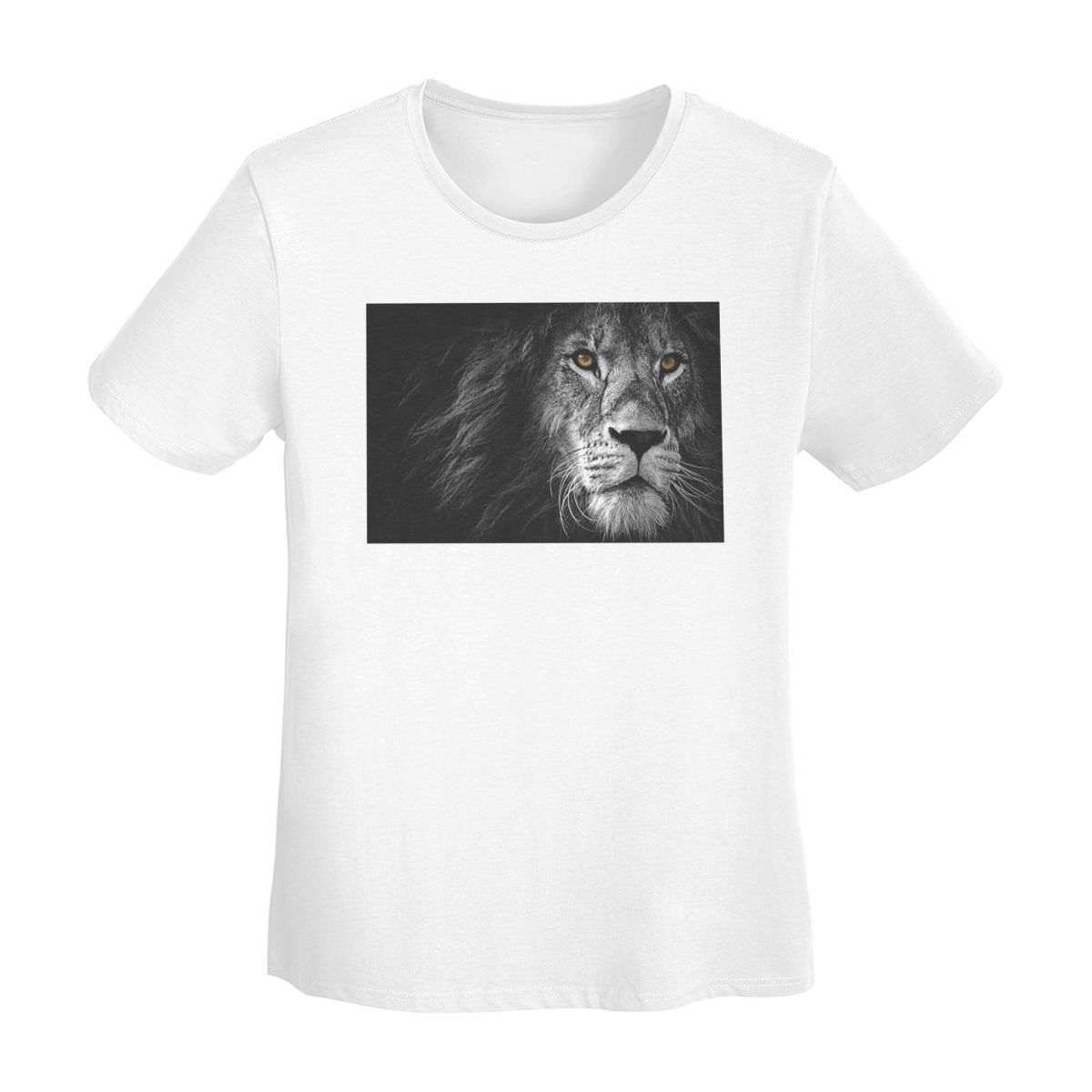 

Lion Face Maks TShirt Women Short Sleeve T Shirts ONeck Streetwear Cotton Summer Tees Streetwear S