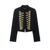 Napoleon Military Jacket For Women Long Sleeve Casual Autumn Outerwear With Button Details