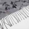 New Winter Warm Scarf Soft Faux Cashmere Shawl with Floral Print Double Color Neck Wrap Thick Fringe Stole for Women Luxury