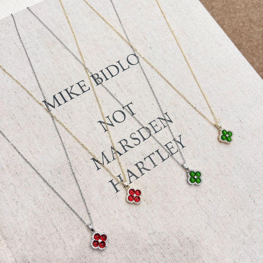 Emerald Four-Leaf Clover Necklace: Elegant, Stylish, and Versatile for Women