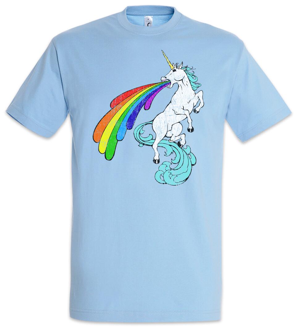 

Unicorn Puke T Shirt Mens Womens Tees Top Fun Geek Nerd Party College University Bachelor Party XL