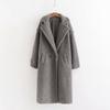 Women Fashion  And Winter Loose Medium Long Windbreaker Lamb Coat