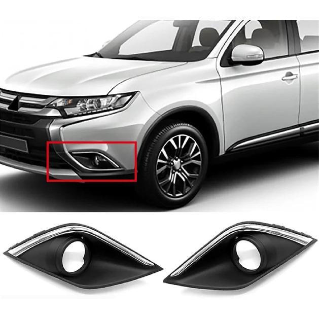 Fog Light Cover Letf Right Front Bumper Fog Light Cover Fit for Mitsubishi Outlander 2016 2017 2018 2019 2020 2021 Car Accessories Fog Lamp Shell