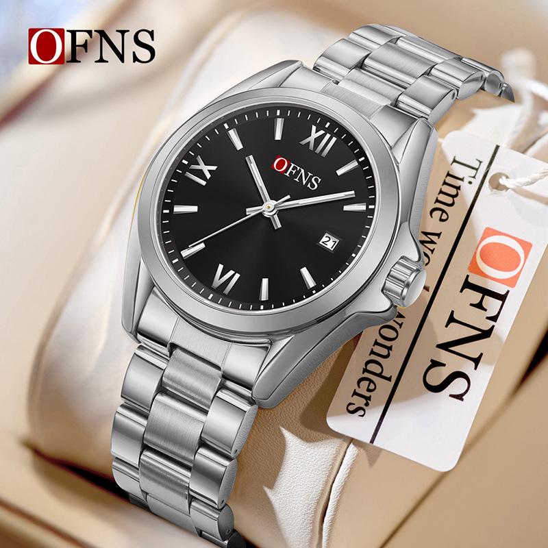 European Empress Dowager Roman Quartz Ladies' Wristwatch - Waterproof, Steel Band, Elegant Sun Pattern Design