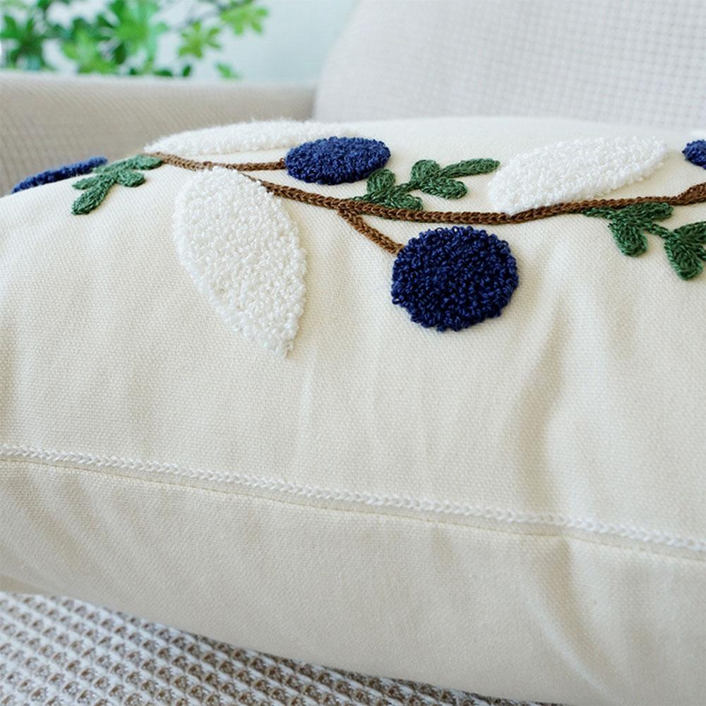 45x45cm Cotton Sofa Pillowcase Cojines Decoration Living Room Floral Embroidery Throw Cushion Cover Headboard Pillowcases
