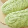 Knitted Slipper Socks Fluffy Winter Ankle Socks with Grips Non Indoor Warm Socks Slip Low Cut