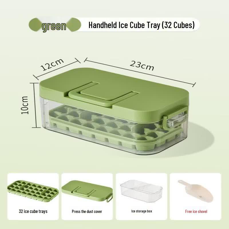 Press-Type Ice Cube Tray with Storage Box