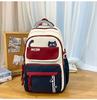Schoolbag Korean Version Ins New High-value College-style Contrasting Color Backpack, Casual and Lightweight Large-capacity Backpack for Junior High 