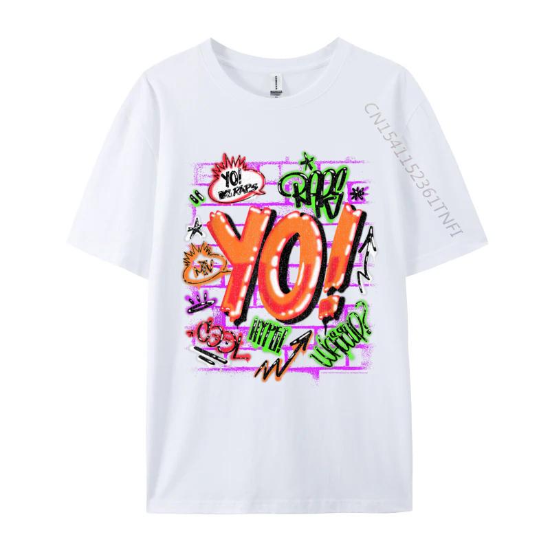 

Yo! MTV Raps Graffiti Tshirts Classic Designer Men Clothing Tops Gothic Cotton Vintage T Shirt Printed On S