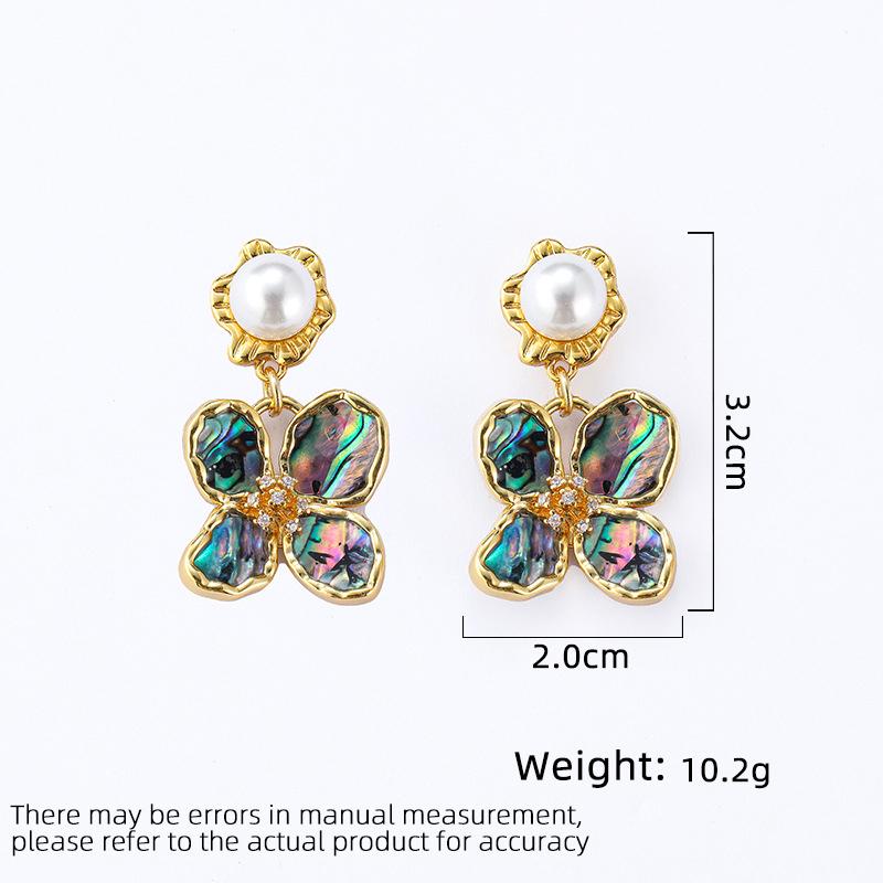 Women's Light Luxury Design Elegant Imitation Pearl Flower Tassel Earrings Fashionable And Versatile Niche Design Earrings