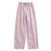 2026 New Women's Spring/Summer Sleeper Pants 100% Cotton Gauze Heart Shaped Thin Printed Pants Home Pants Lounge Wear