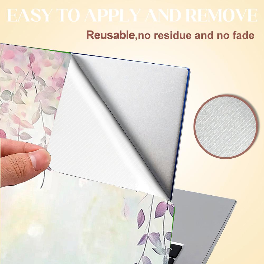 PVC Sticker for Laptop Leaf 90~270x120~380mm 3pcs/set