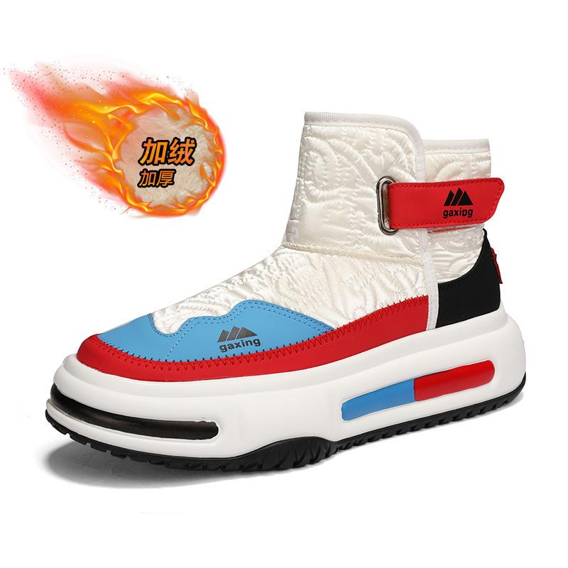 

Прямая трансляция осенне-зимних сноубутсов с высоким верхом, бархатной теплой кожаной поверхностью, непродуваемых, повседневных ботинок, ботинок-дутиков, уличных хлопковых ботинок 44