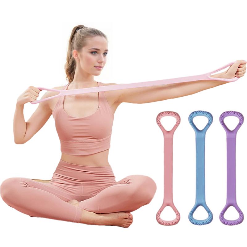 Yoga, Pilates ve Kuvvet Antrenmanı için Ergonomik Saplı Elastik Direnç Bandı