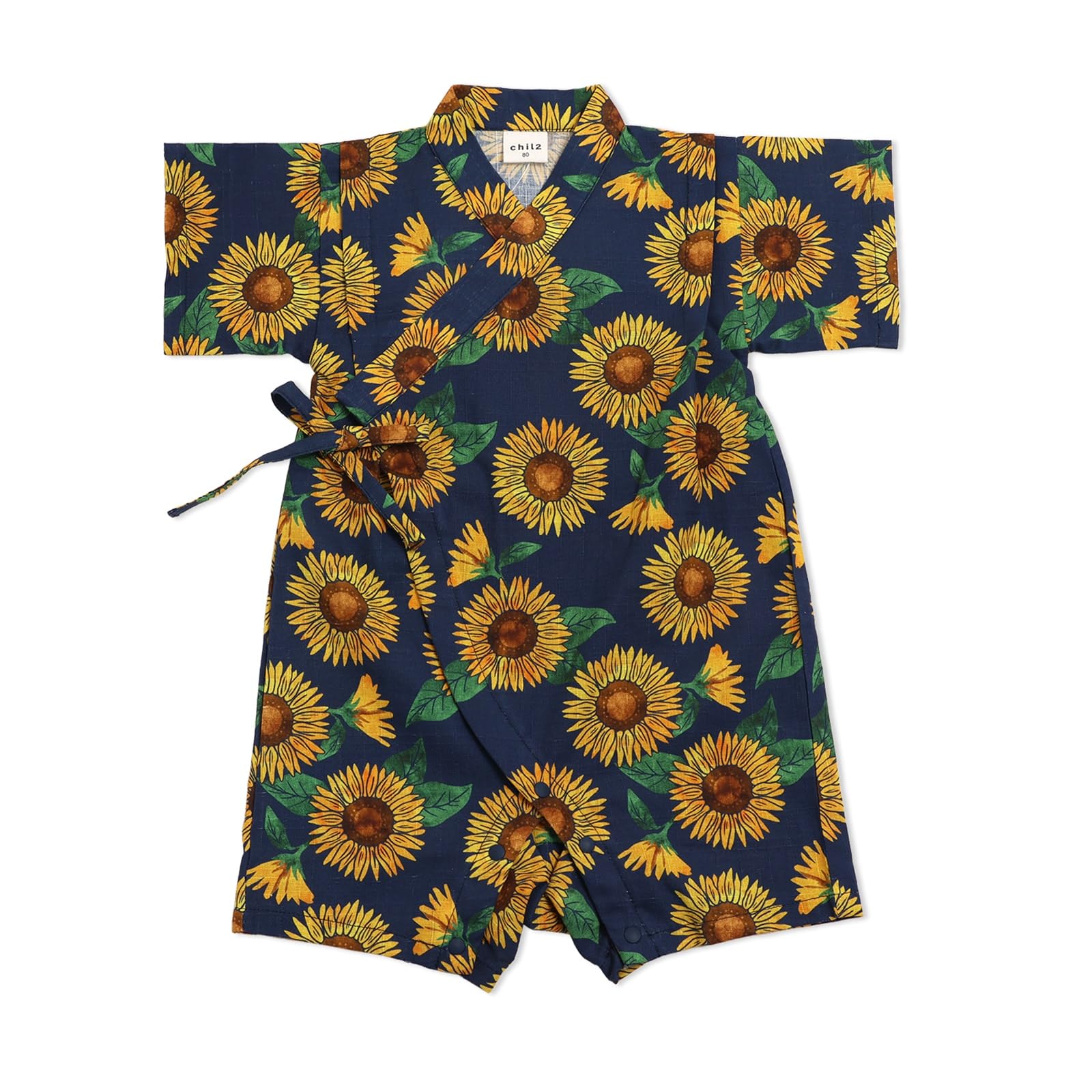 

Jinbei Coverall Baby Open Japanese [chil2] Romper, Clothes, Children s Yukata, Boys, 100% Cotton, Front, All-Over Print, Pattern, 14550481-70D