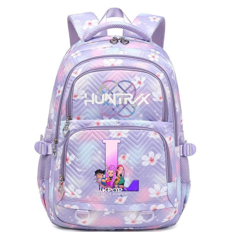 K-Pop Anime Style Unisex Large Capacity Backpack 20-35L Nylon School Bag With Arc Shoulder Straps Daily Use