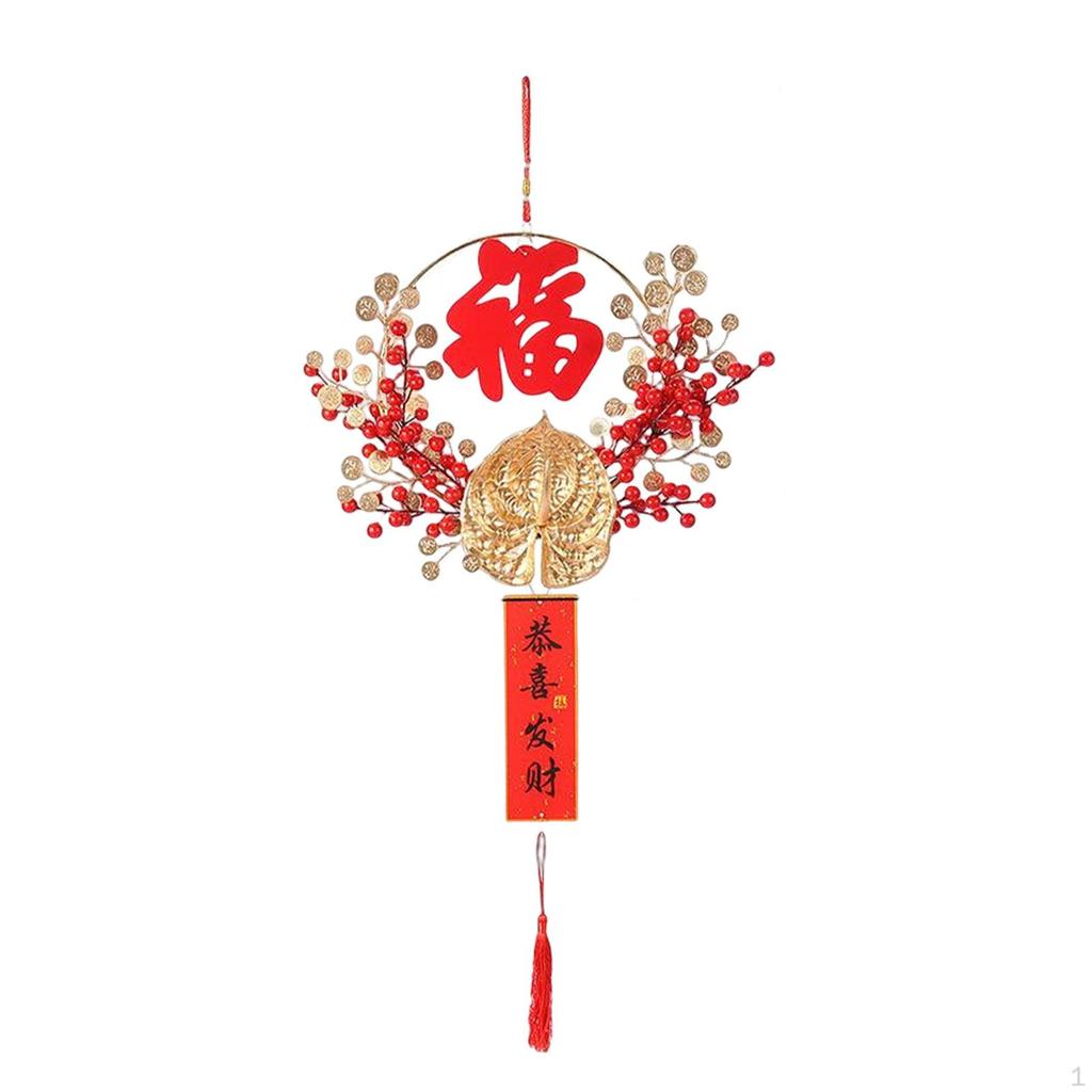 Chinese Year Hanging Decorations Adornment Door Wreath Ornament Pendant for Living Room
