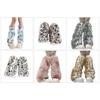 Ghette Stivali Svasati Pelose Morbide, Polsini Scaldamuscoli per Donne, Fantasia Leopardo Vintage, Coprigambe in Peluche, Calzini Lunghi a Tubo