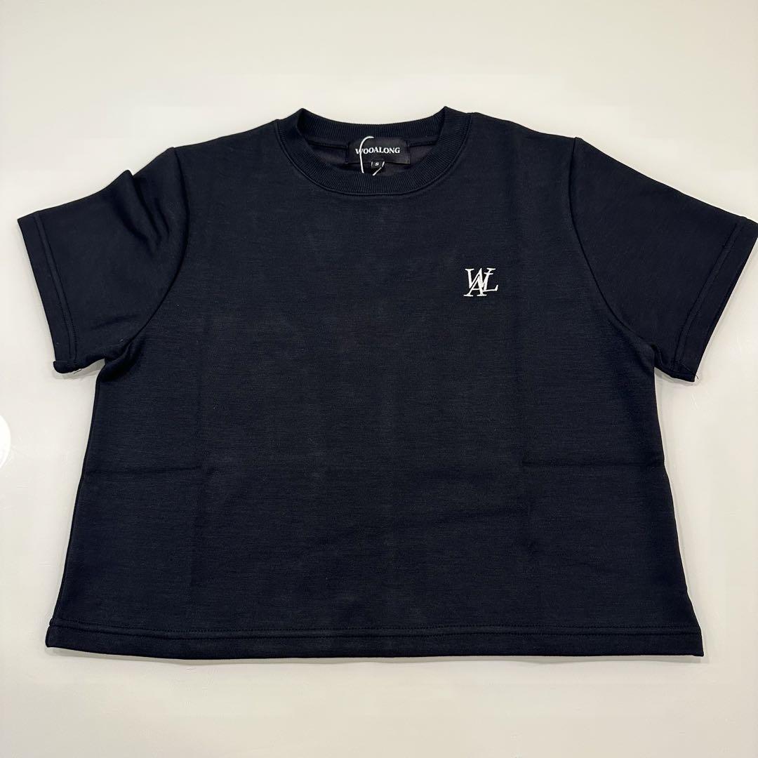 

[USED] WOOALONG Short Sleeve T-Shirt, Black, Korean Brand, Ships Immediately Within Japan