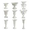 Weiße Retro Klassische Eisenkunst Vase Garten Schreibtisch Simulierte Blumentopf Für Blumenarrangement Hochzeit Feiertag Party Dekorieren