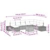 9 Piece Garden Sofa Set with Cushions Black Poly Rattan