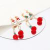 New Accessories Tassel Long Hairball Christmas Earrings, Personalized Fashion Temperament Versatile Design Earrings